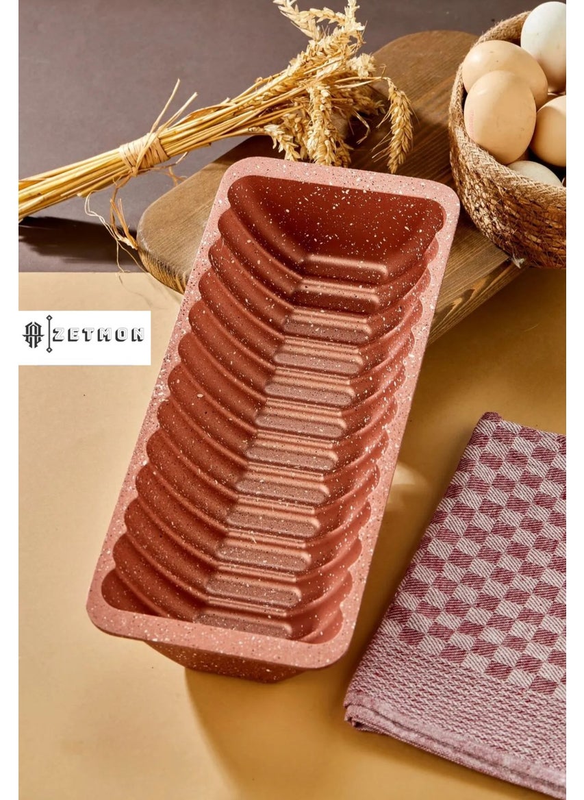 Zetmon - Casting Granite Rose Golden Pink Baton Cake Mold - Image 1