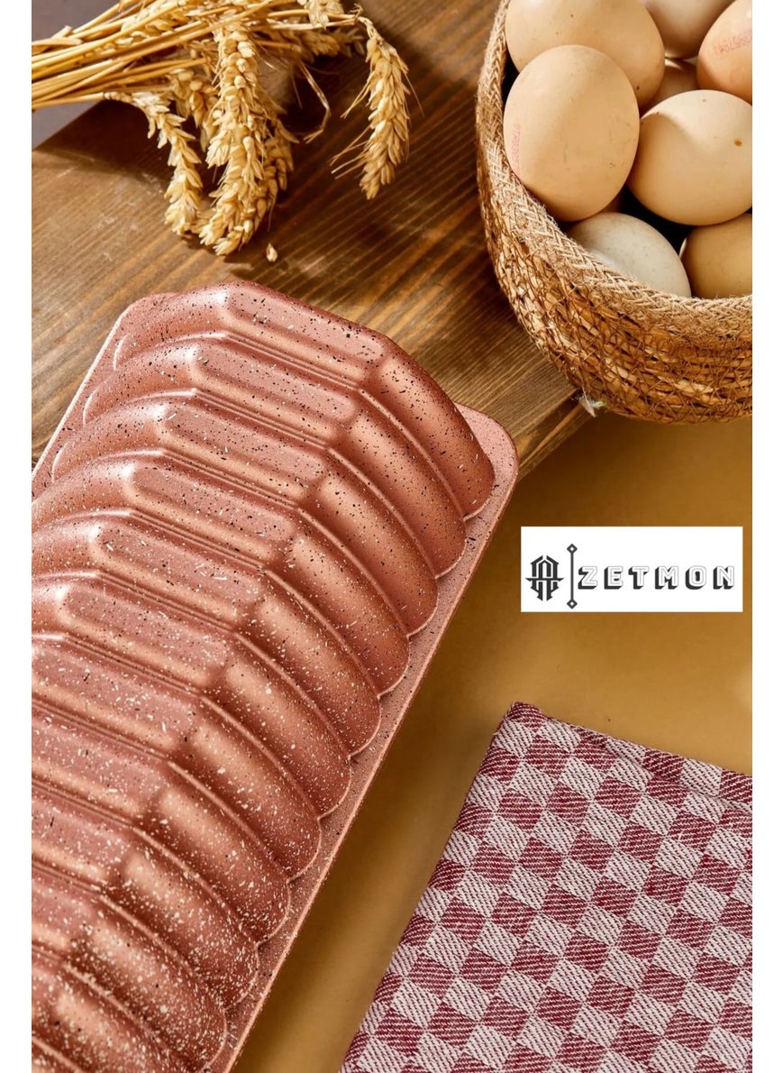 Zetmon - Casting Granite Rose Golden Pink Baton Cake Mold - Image 1