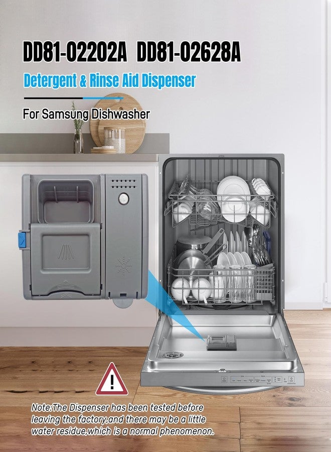 Maigoo DD81-02202A Dishwasher Rinse-Aid soap Dispenser Parts,DD81-02628A Detergent & Rinse Aid Dispenser Replacement for Samsung Dishwasher,DW80M2020US,DW80R2031US,DW80N3030US/UW/UB - Image 2