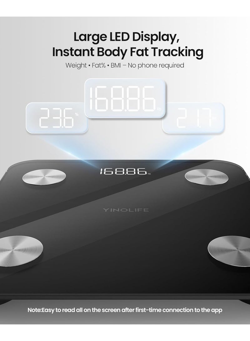 general Scale for Body Weight, Digital Smart Bathroom Weight Scale with BMI, Body Fat, Muscle Mass, Accurate 20 Body Composition Scale, 10.2" Compact Platform with APP, 400lb, - Image 2