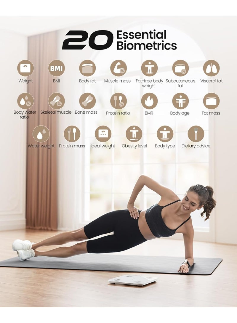 general Scale for Body Weight, Digital Smart Bathroom Weight Scale with BMI, Body Fat, Muscle Mass, Accurate 20 Body Composition Scale, 10.2" Compact Platform with APP, 400lb, - Image 3