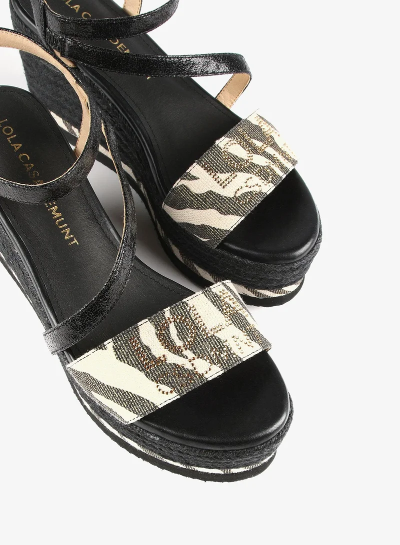 Lola Casademunt Animal print wedge sandals