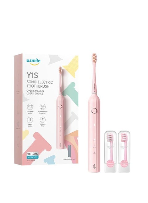USB Rechargeable Sonic Toothbrush for Adults with Smart Timer, Whitening Powered Toothbrush with Travel Case One Charge Lasts for 6 Months