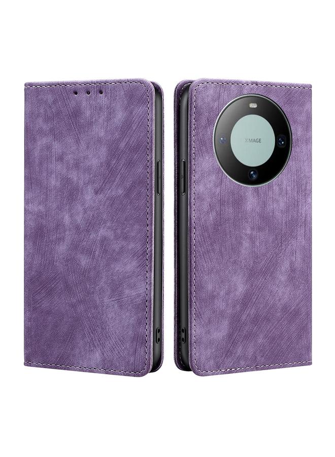 S-TOP Case For Huawei Mate 60 RFID Anti-theft Brush Magnetic Leather Phone Case - Image 1