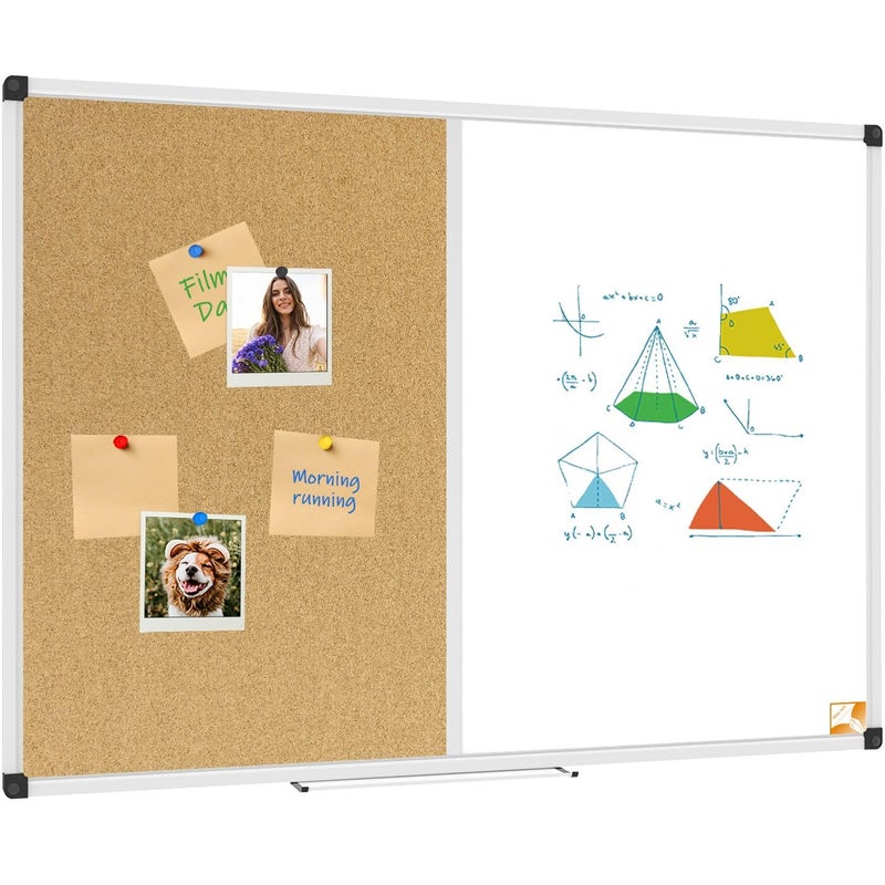 XBoard Magnetic whiteboard 36 x 24 - Combo Whiteboard Dry Erase Board Cork Board 36 x 24 - Image 1