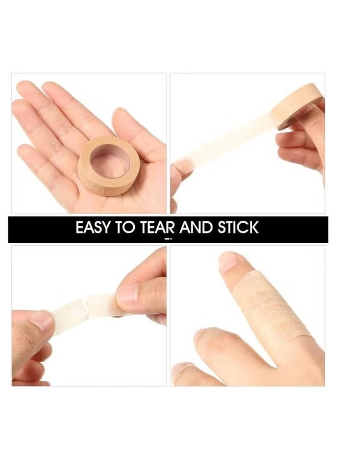 Beauenty 6 Rolls Flexible Skin Tape Breathable Nose Tape Self Adhesive Gauze Tape for Wound Injuries Swelling Sports, Brown (1.25cm*4.5m) - Image 3