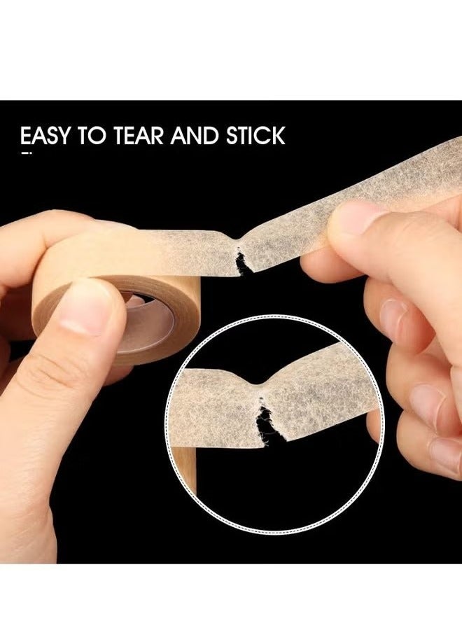 Beauenty 6 Rolls Flexible Skin Tape Breathable Nose Tape Self Adhesive Gauze Tape for Wound Injuries Swelling Sports, Brown (1.25cm*4.5m) - Image 2