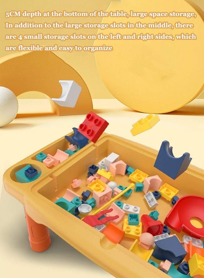 All-in-One Multi Activity Building Block Table Set Includes 100pcs+erasable brushes * 2，Toys for Boys and Girls of 3-12 Years Old kids toys，Kids Multifunctional Educational Block Table - Image 4