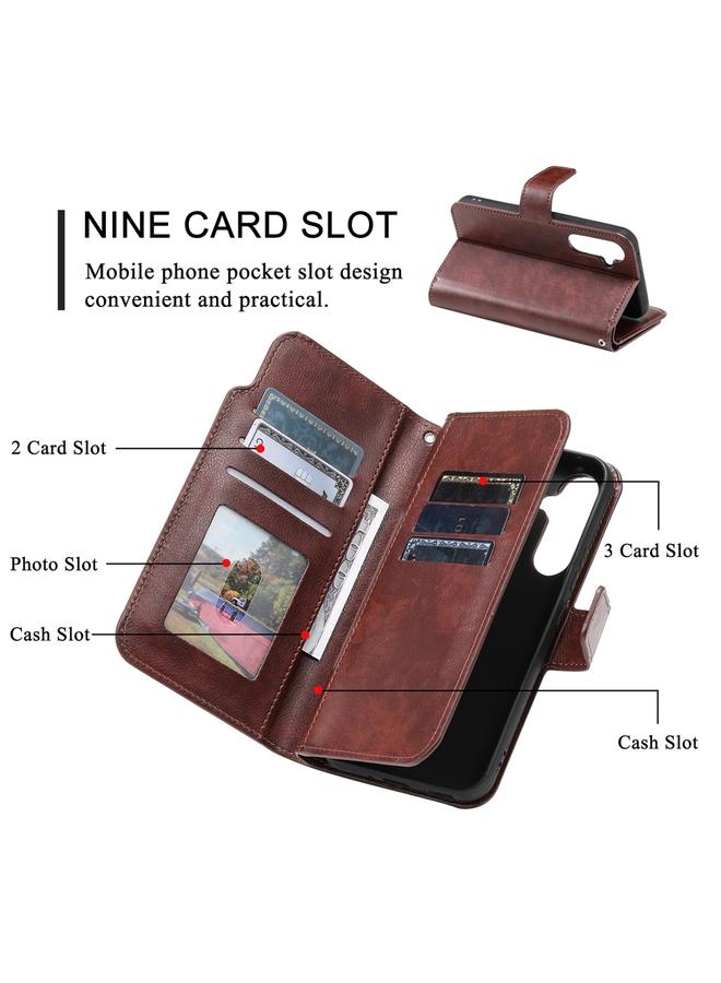 اس-توب جراب هاتف جلدي ثلاثي الطي لهاتف Samsung Galaxy S24 5G، يتسع لـ 9 بطاقات - Image 4