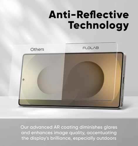 FLOLAB NanoArmour ONETIME PRO for Samsung Galaxy S25 Ultra 3D Screen Protector Anti Reflective Tempered Glass PolarSpectra Anti-Rainbow, Edge to Edge, Fingerprint ID Compatible, Easy to Install - Image 2