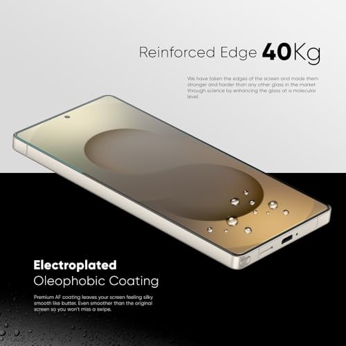 FLOLAB NanoArmour ONETIME PRO for Samsung Galaxy S25 Ultra 3D Screen Protector Anti Reflective Tempered Glass PolarSpectra Anti-Rainbow, Edge to Edge, Fingerprint ID Compatible, Easy to Install - Image 5