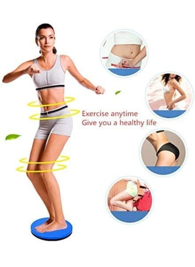 Body Waist Twister, Waist Disc Trainer Board Twist Waist Disc Board Body Building Twister Plate Weight Loss Foot Massage Plate (BLUE) - Image 3