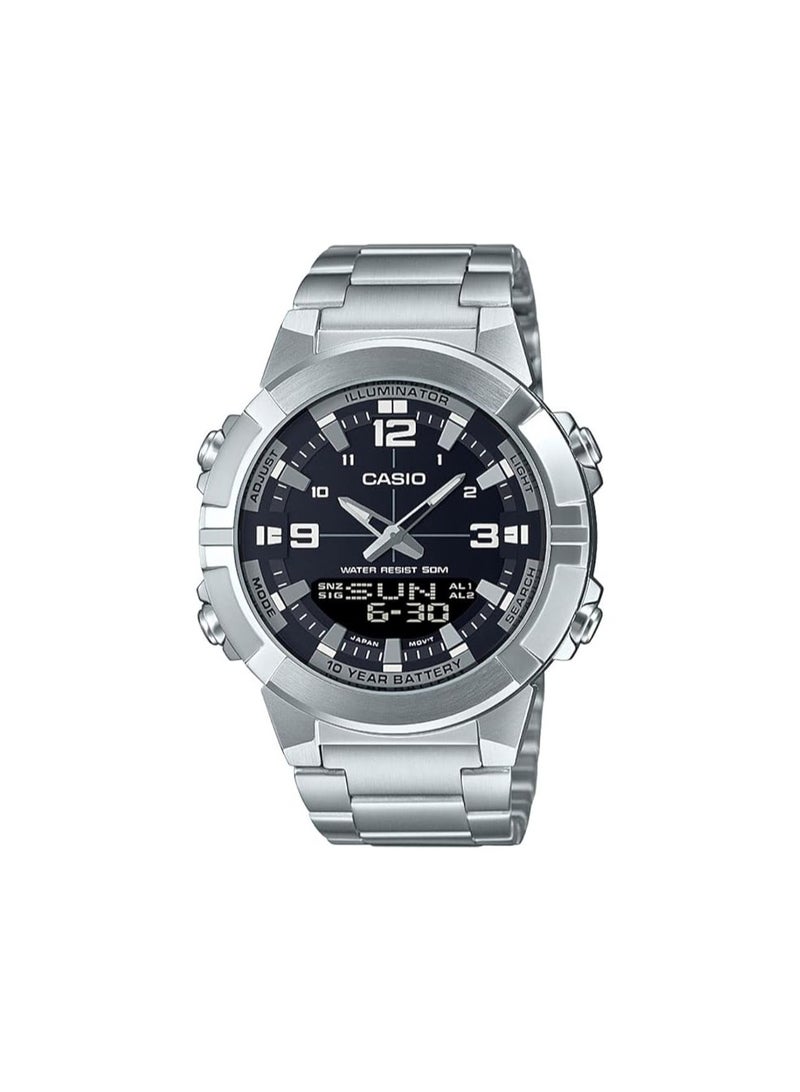 CASIO Stainless Steel Band Analog Digital AMW-870D-1A - Image 3