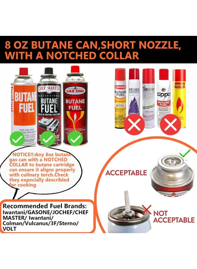 Genzy Culinary Professional Kitchen Butane Torch, Upgrade Creme Brulee Blow Torch for Cooking, Adjustable Flame with Reverse Use (Butane Gas Not Included) - Image 4