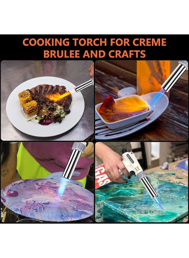Genzy Culinary Professional Kitchen Butane Torch, Upgrade Creme Brulee Blow Torch for Cooking, Adjustable Flame with Reverse Use (Butane Gas Not Included) - Image 5