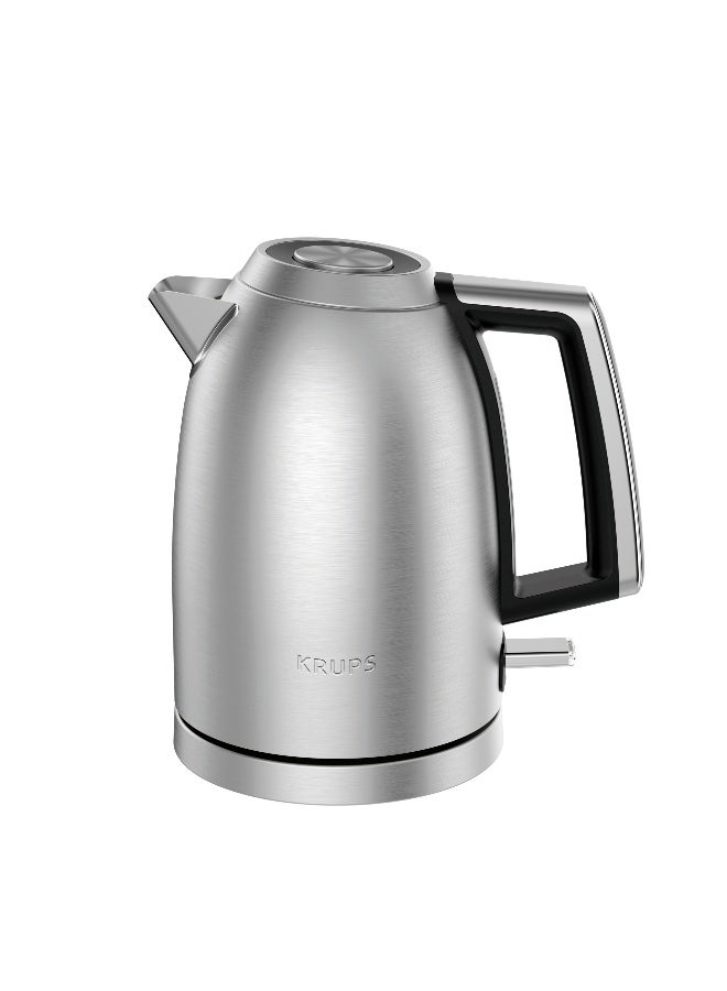 KRUPS Excellence Kettle | 1.7 L Capacity | 2400W | Easy-Open Lid | Precision Spout | 360° Rotational Base | Visible Water Level | Brushed Metal Finish | Bw552Dm0 1.7 L 2400 W BW552DM0 Stainless steel - Image 1