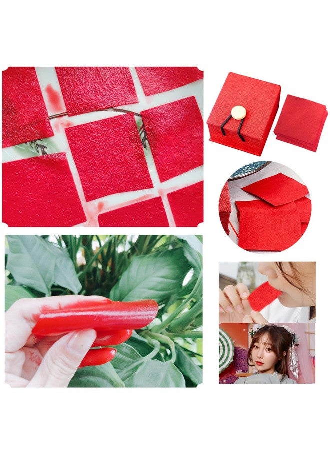 Grospe Traditional Chinese Lipstick,Chinese Ancient Style Lipstick,12 PCS Makeup Rouge Lipstick Papers,Non-stick Cup,Long-lasting Matte with Red Storage Box - Image 5
