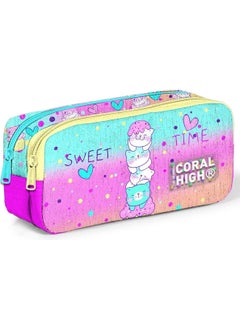 CORAL HIGH Colorful Ice Cream Cat Patterned Girl Thermal Insulated Lunch Bag and Pencil Case Set  - Image 3
