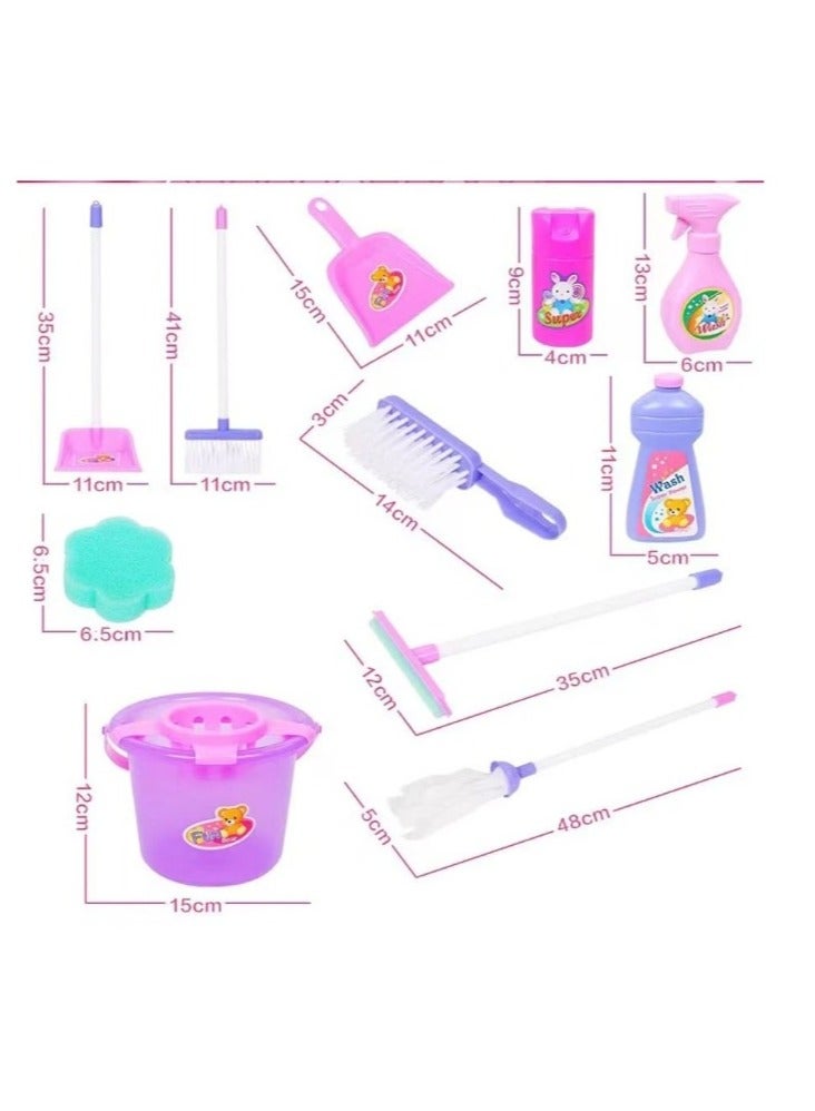 كيكو مجموعة أدوات صحية لعربة اللعب في الأماكن المغلقة للأطفال، مجموعة ألعاب تنظيف للأطفال - Image 2