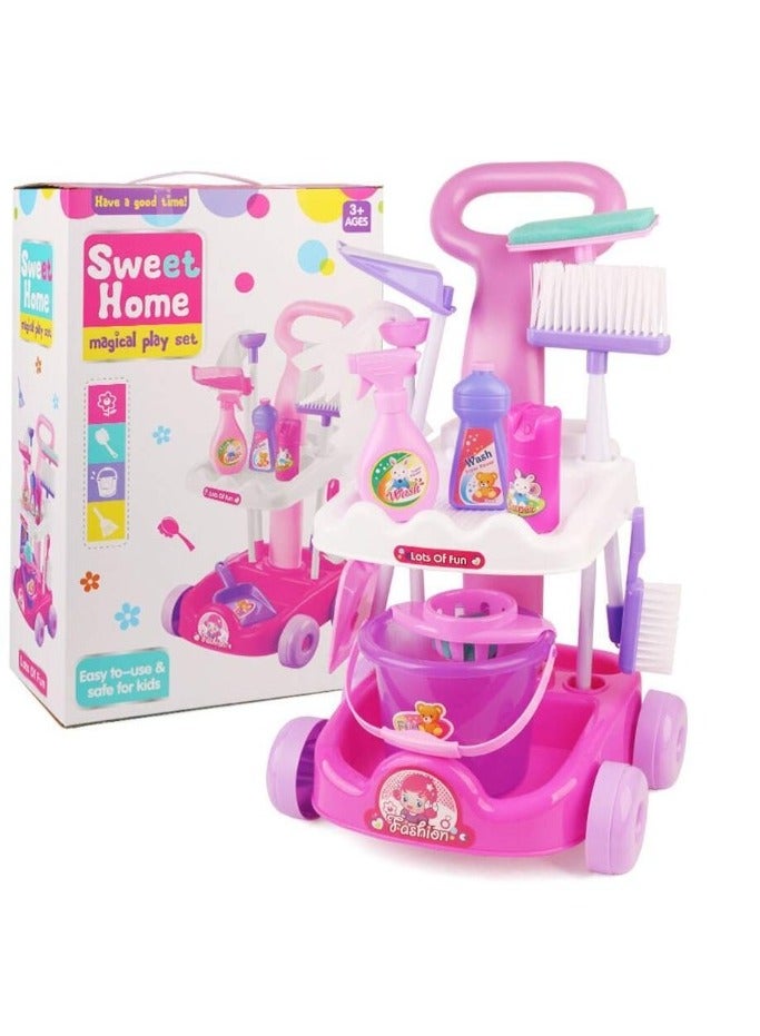 كيكو مجموعة أدوات صحية لعربة اللعب في الأماكن المغلقة للأطفال، مجموعة ألعاب تنظيف للأطفال - Image 3