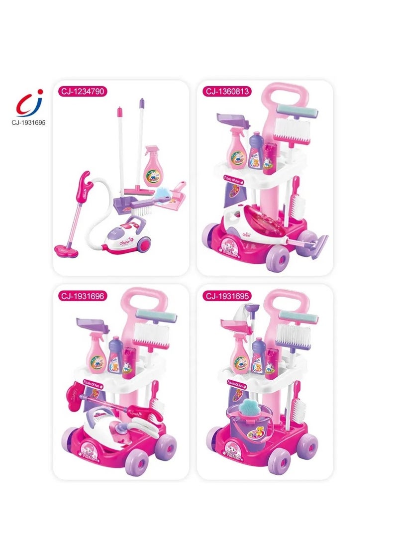 كيكو مجموعة أدوات صحية لعربة اللعب في الأماكن المغلقة للأطفال، مجموعة ألعاب تنظيف للأطفال - Image 4