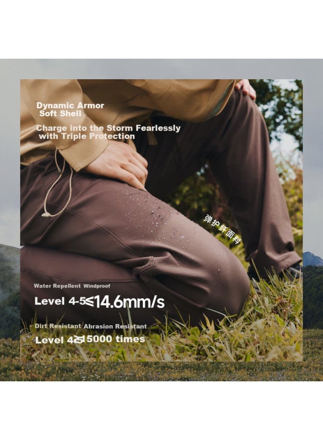 Beneunder Casual Pants For Men, Long Trousers Suitable For All Seasons, Soft Shell Straight-leg Pants St738 Light Island Gray 2XL - Image 1