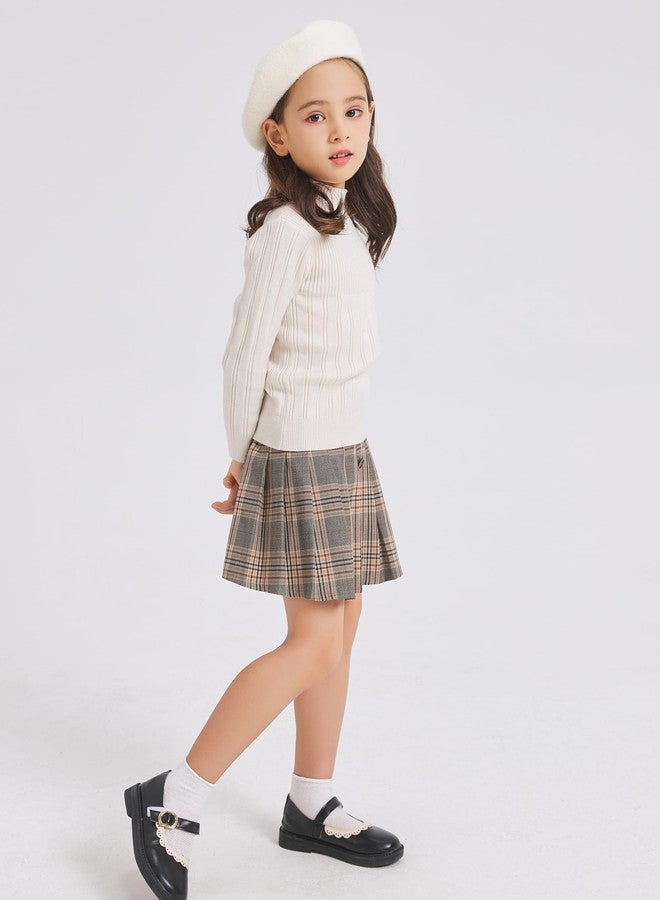 ZLYC Wool Kids Beret Hat Girls Solid Color Artist French Beret Cap, Solid White - Image 4