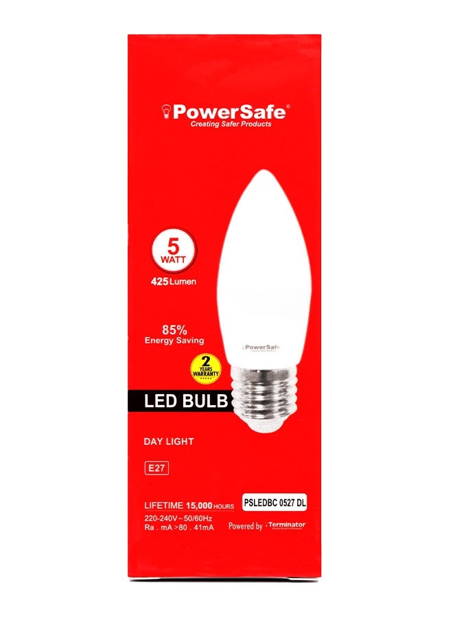 Powersafe LED Candle Bulb 5W Day Light E27