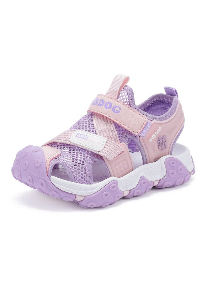 Bobdog Children's Shoes, Girls' Closed-toe Beach Sandals, Summer Soft-soled Fashionable Kids' Sandals, 105532008, Light Pink/pink Purple, Size 28 - Image 3