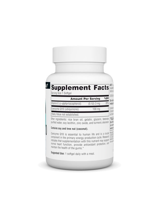 Source Naturals دعم مضادات الأكسدة كوانزيم Q10 100 ملغ للقلب والدماغ والمناعة والكبد - 90 كبسولة لينة - Image 2