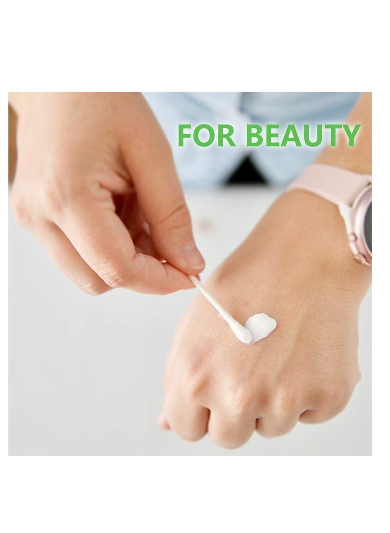 1000 PCS Cotton Swabs Wooden Cotton Buds Bamboo Biodegradable Eco Friendly Sticks Dual Tipped Applicators Organic Recyclable Biodegradable Cotton Buds for Ear Cleaning Makeup