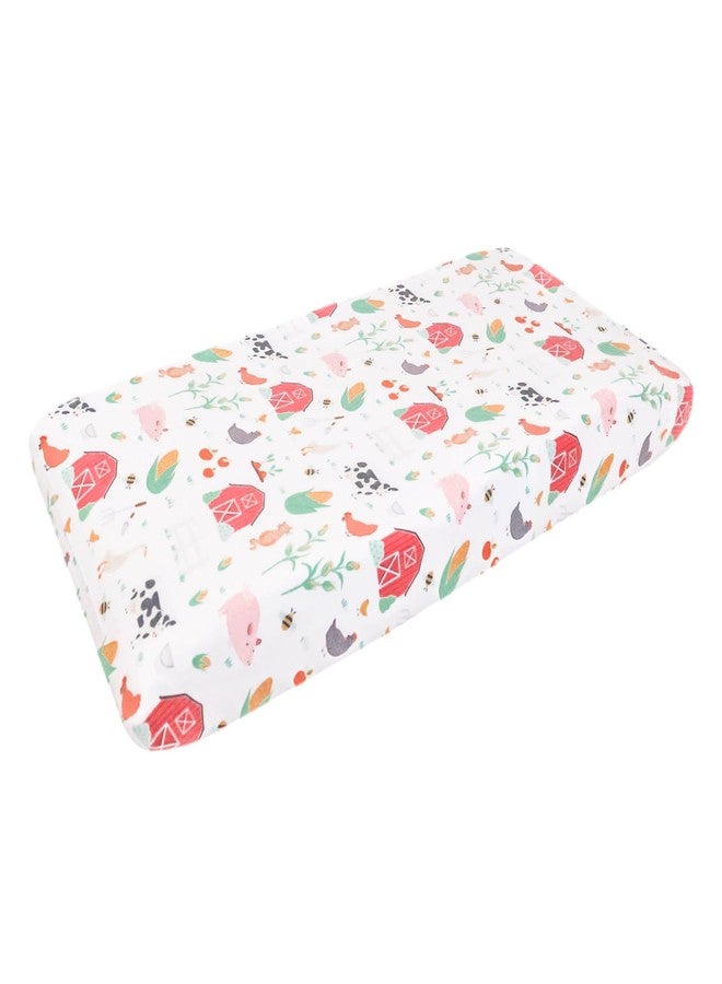 Copper Pearl Premium Knit Changing Pad Cover : Soft, Stylish, and Universal Fit for All Standard Diaper Changing Pads, Trendy Design Changing Pad Covers, Farmstead - Image 1