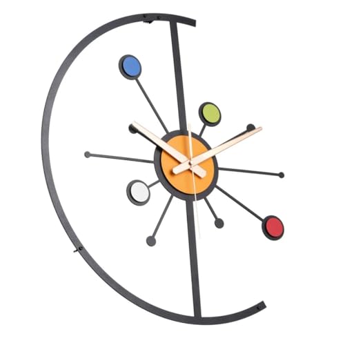 Nubilous Large World Map Wall Clock, Metal Minimalist Modern Clock, Round Silent Non-Ticking Battery Operated Wall Clocks for Living Room/Home/Kitchen/Bedroom/Office/School Decor (Black(ST-38), 40CM) - Image 4