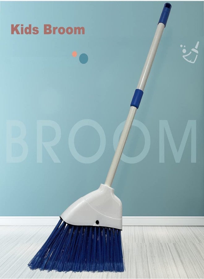 Xifando Kids Broom-Housekeeping Cleaning Tool for Kids Pretend Playing,Retractable Small Broom for Littler Helper(White+Blue) - Image 3