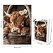 Artinhand Great Jigsaw Puzzles for Adults 500 Pieces Highland Cow Wooden Challenging Puzzles Gift for Friends Family Home Decoration Puzzle - Image 4