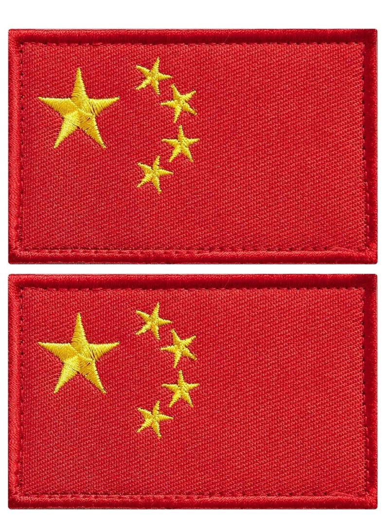 Generic Pack of 2pcs Embroidered Flag Patches - Perfect for Jackets - Backpackers - Travelers - Uniforms - Jeans and Hats - Tactical Embroidered Patches  - Image 1