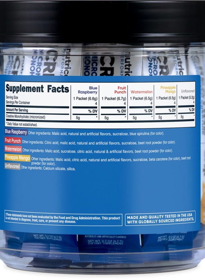 Nutricost مسحوق الكرياتين مونوهيدرات - عبوات متنوعة (5 نكهات، 20 حصة) - مجهرية، 5 جرام من الكرياتين مونوهيدرات لكل عبوة - Image 5