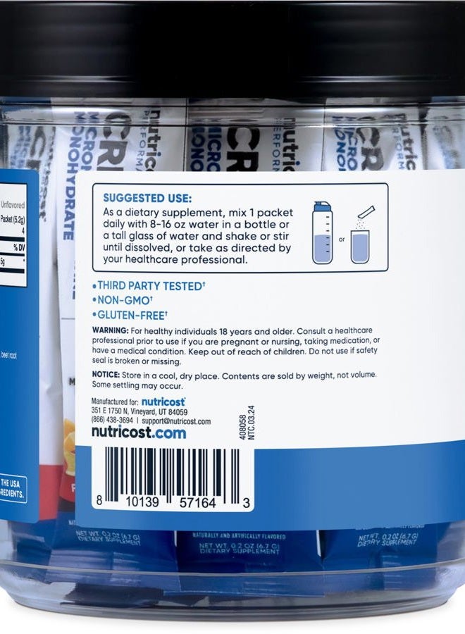 Nutricost مسحوق الكرياتين مونوهيدرات - عبوات متنوعة (5 نكهات، 20 حصة) - مجهرية، 5 جرام من الكرياتين مونوهيدرات لكل عبوة - Image 4