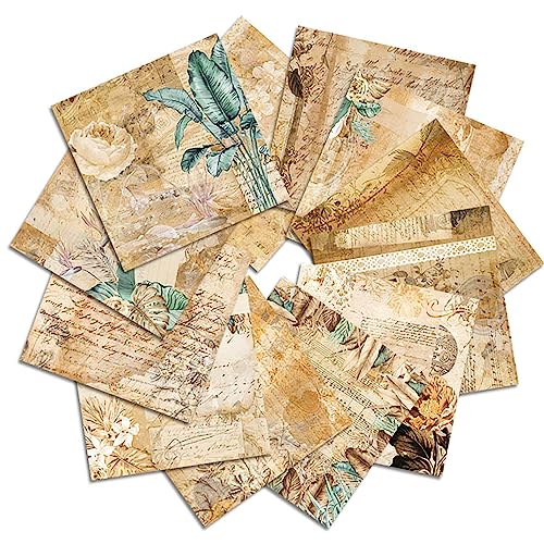 YASMEN Vintage Scrapbook Paper Pad, 12x12 Single-Sided Cardstock Paper Pads for Card Making, Journals, Planner, DIY Envelopes, Greeting Cards,Gift Card, Decorative Art Craft -24 Sheets - Image 4