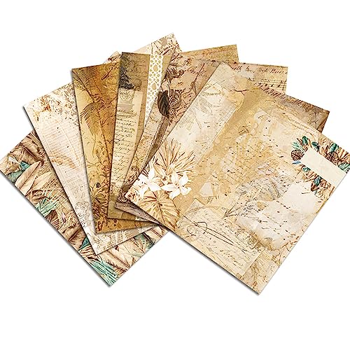 YASMEN Vintage Scrapbook Paper Pad, 12x12 Single-Sided Cardstock Paper Pads for Card Making, Journals, Planner, DIY Envelopes, Greeting Cards,Gift Card, Decorative Art Craft -24 Sheets - Image 2