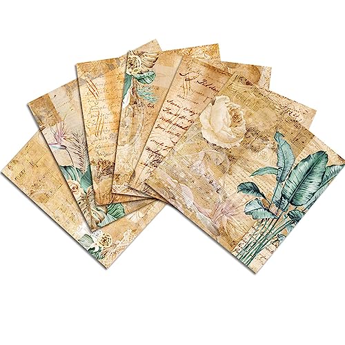 YASMEN Vintage Scrapbook Paper Pad, 12x12 Single-Sided Cardstock Paper Pads for Card Making, Journals, Planner, DIY Envelopes, Greeting Cards,Gift Card, Decorative Art Craft -24 Sheets - Image 3