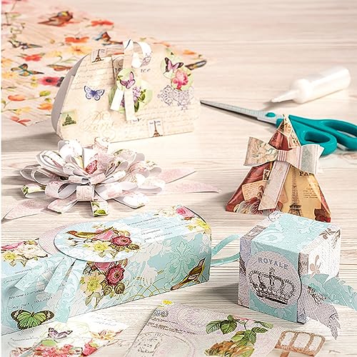 YASMEN Vintage Scrapbook Paper Pad, 12x12 Single-Sided Cardstock Paper Pads for Card Making, Journals, Planner, DIY Envelopes, Greeting Cards,Gift Card, Decorative Art Craft -24 Sheets - Image 5