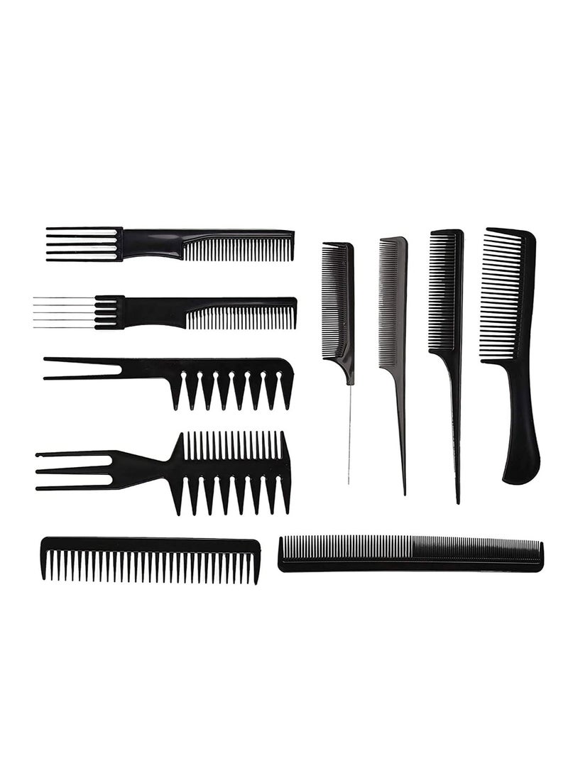 ECVV 10 Pcs/Set Complete Professional Salon Hairdressing Styling Tool Multifunction Pro Barbers Beautition Brush Combs Hair Cutting Comb Sets Kit Hair Massage for All Hair Types and Need  - Image 5