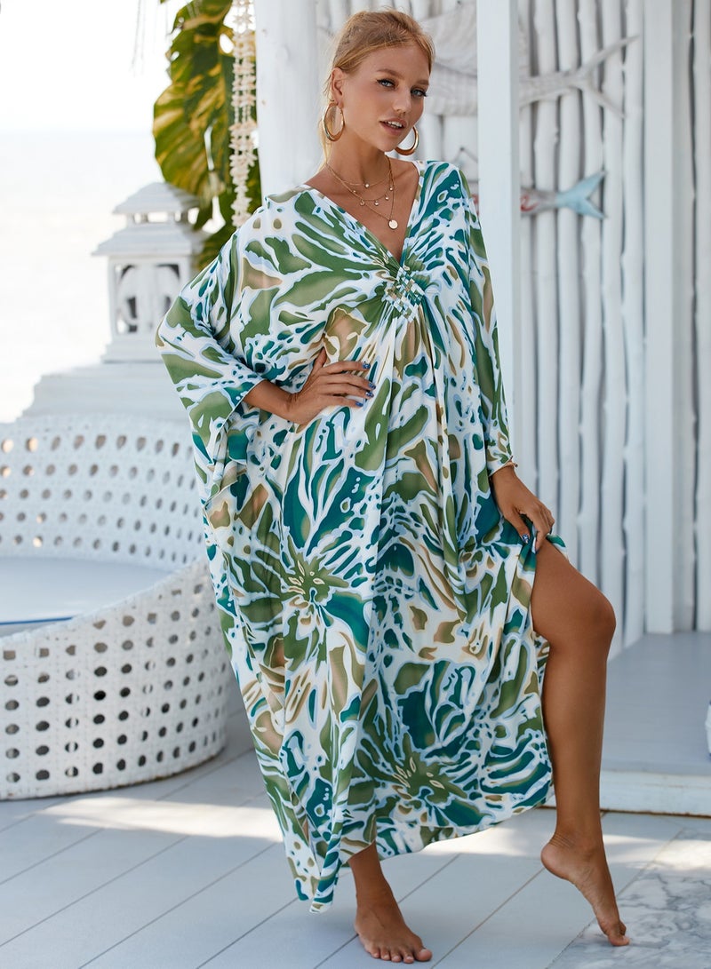 إسكدنيا قميص غطاء الشاطئ الكبير والتنورة الطويلة - Image 2