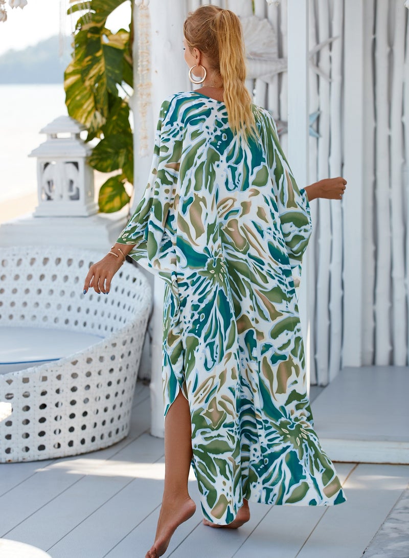 إسكدنيا قميص غطاء الشاطئ الكبير والتنورة الطويلة - Image 1