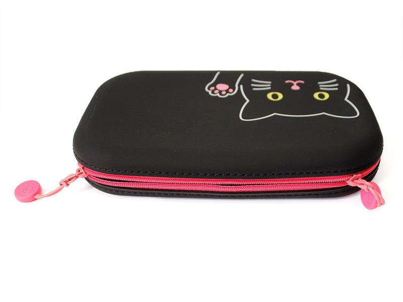 LIHIT LAB PuniLabo Zipper Pen Pouch, Black Cat, Large: 7.5" × 1.5 inches - Image 2