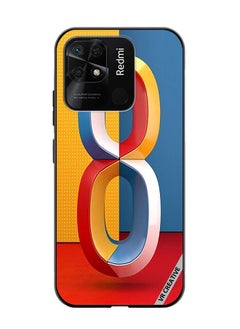 Protective Case Cover For Xiaomi Redmi 10C Number 8 Design Multicolour