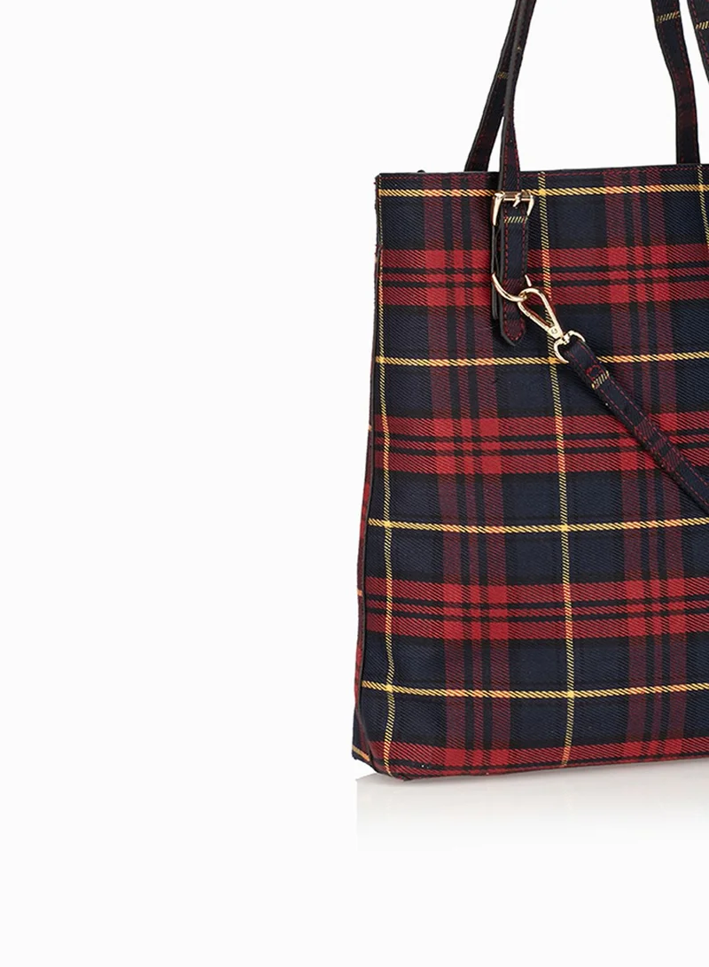 Ginger Checkered Tote