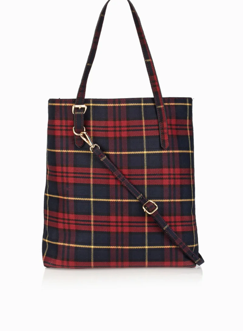 Ginger Checkered Tote