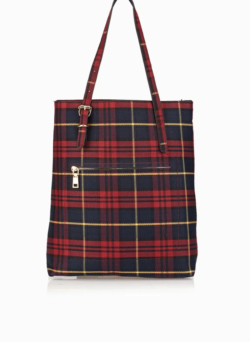 Ginger Checkered Tote